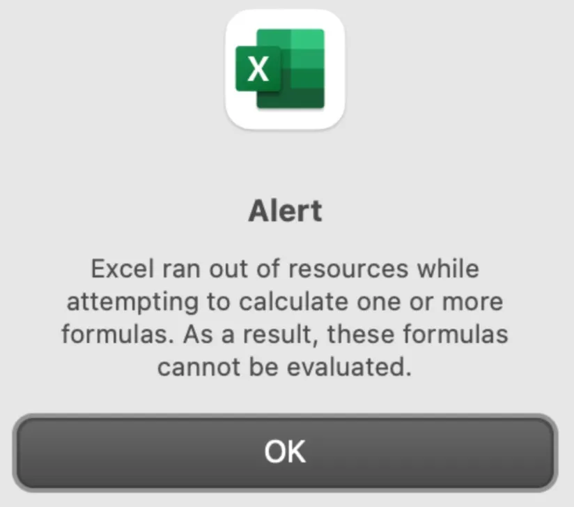 problemas excel macos