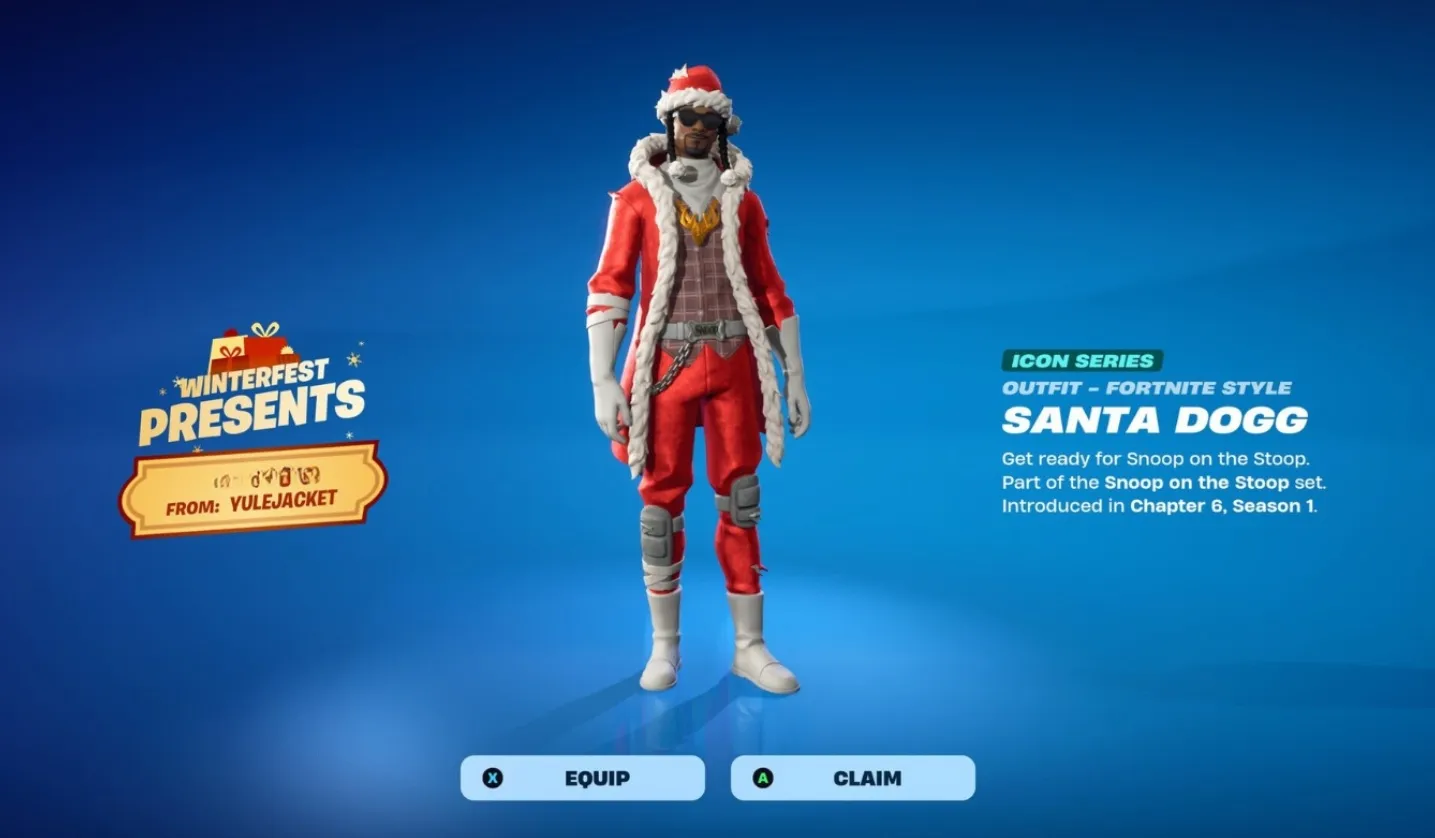 santa dogg fortnite