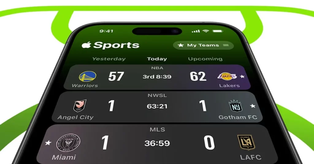 Apple Sports actualiza su app con nuevas funciones y se añaden otros torneos de fútbol
