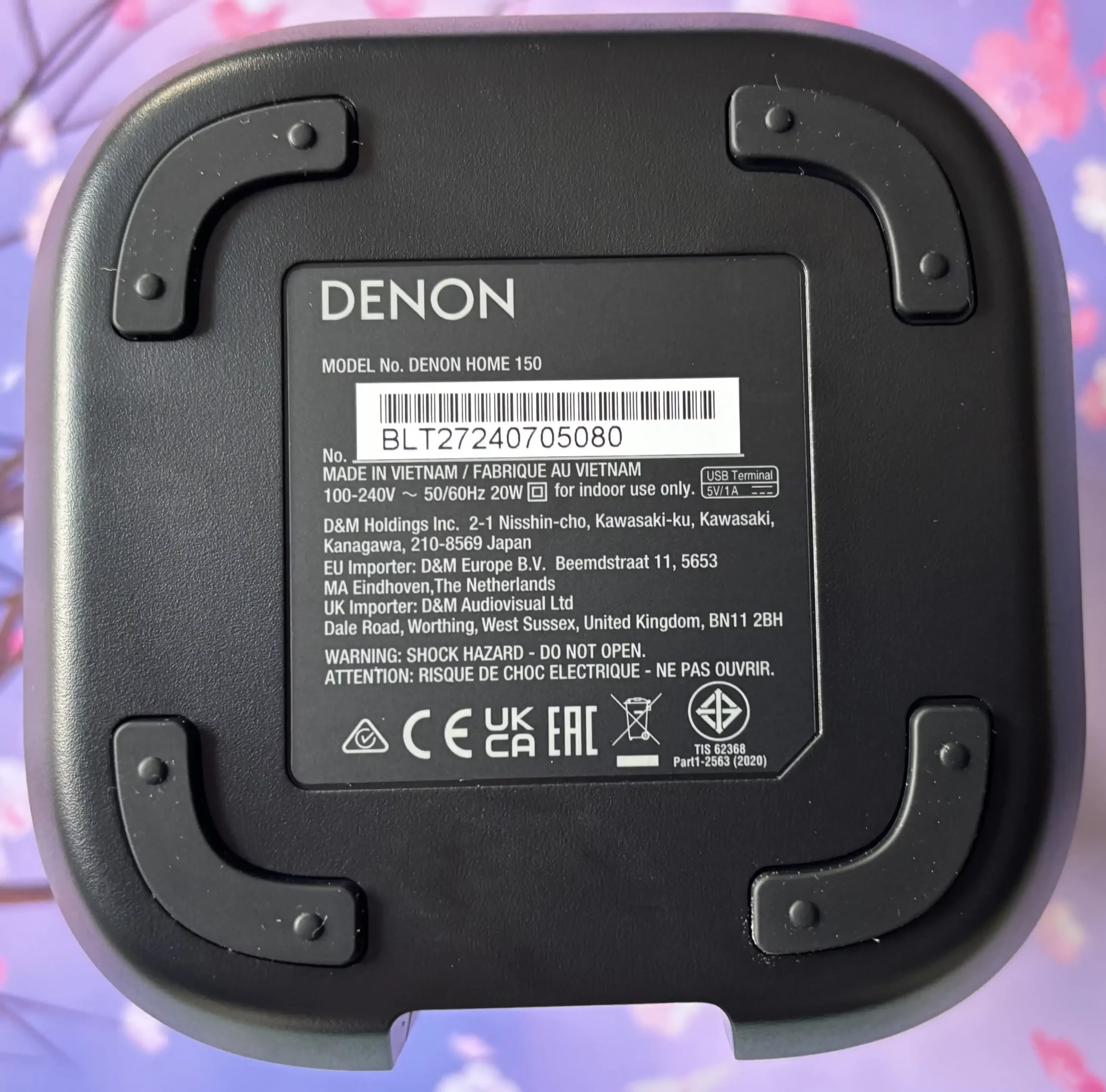 parte inferior denon home 150