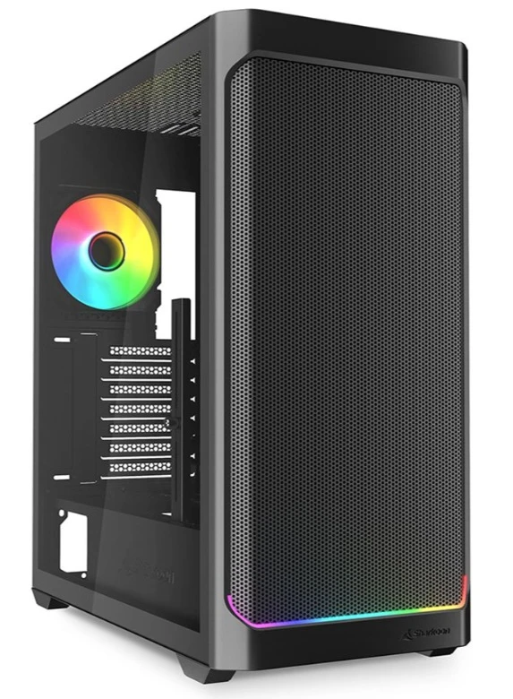 carcasa de pc Sharkoon AK4W RGB Strip negra