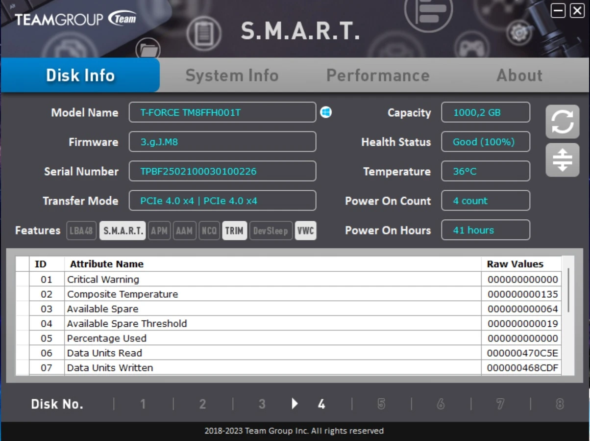 herramienta SMART de TeamGroup