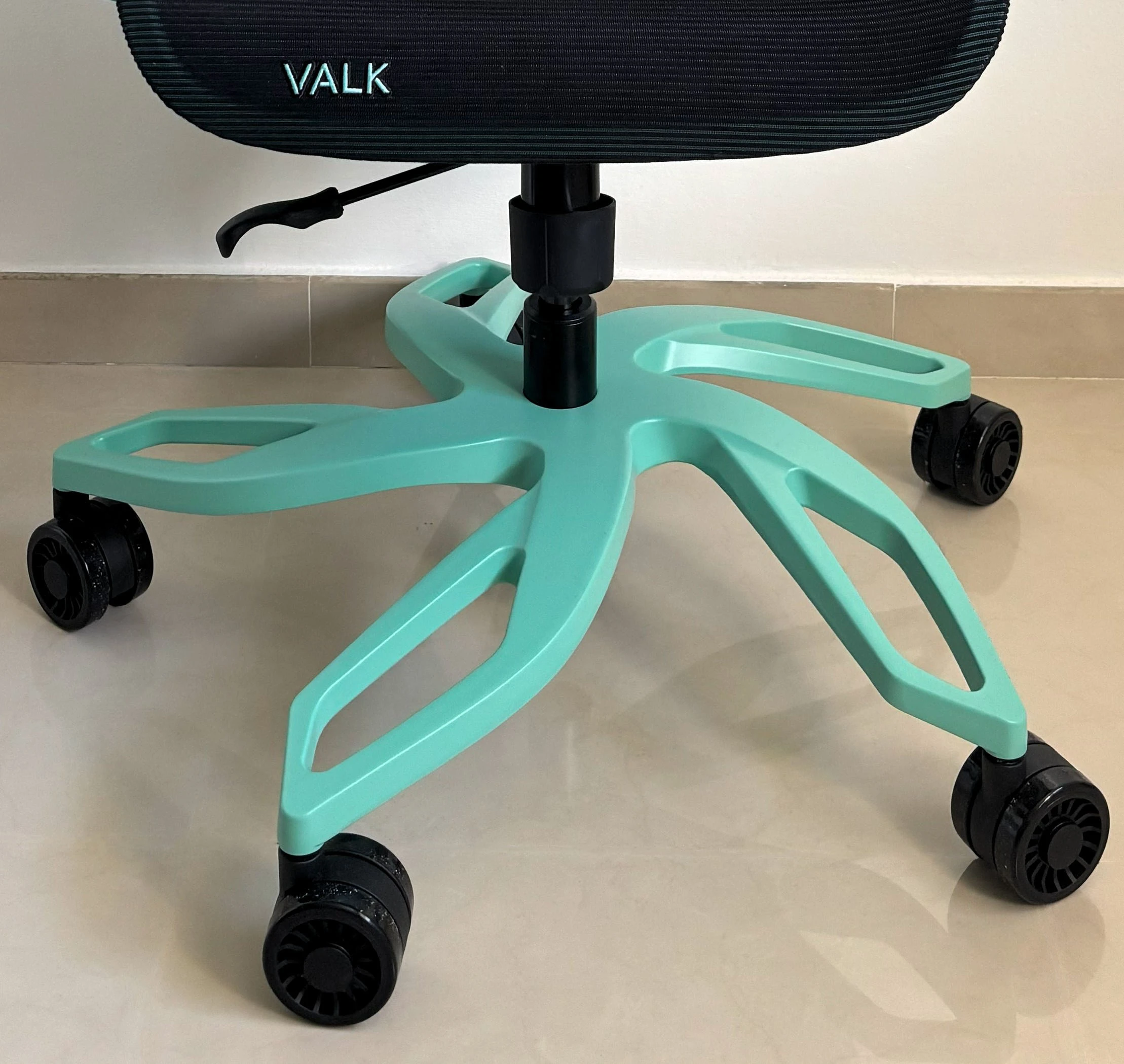 base y ruedas silla gaming Valk Gaming Noma Agua Marina