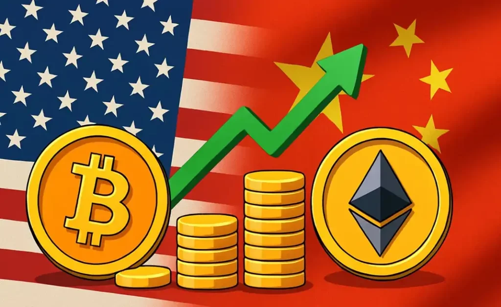 Acuerdo comercial entre Estados Unidos y China reactivan las subidas de Bitcoin, Ethereum y altcoins