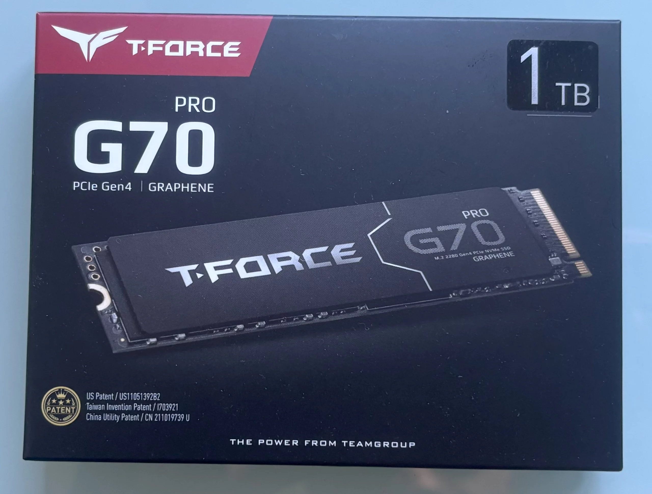 TEAMGROUP T-FORCE G70 PRO M.2 2280 PCIe Gen4x4 SSD 1TB embalaje