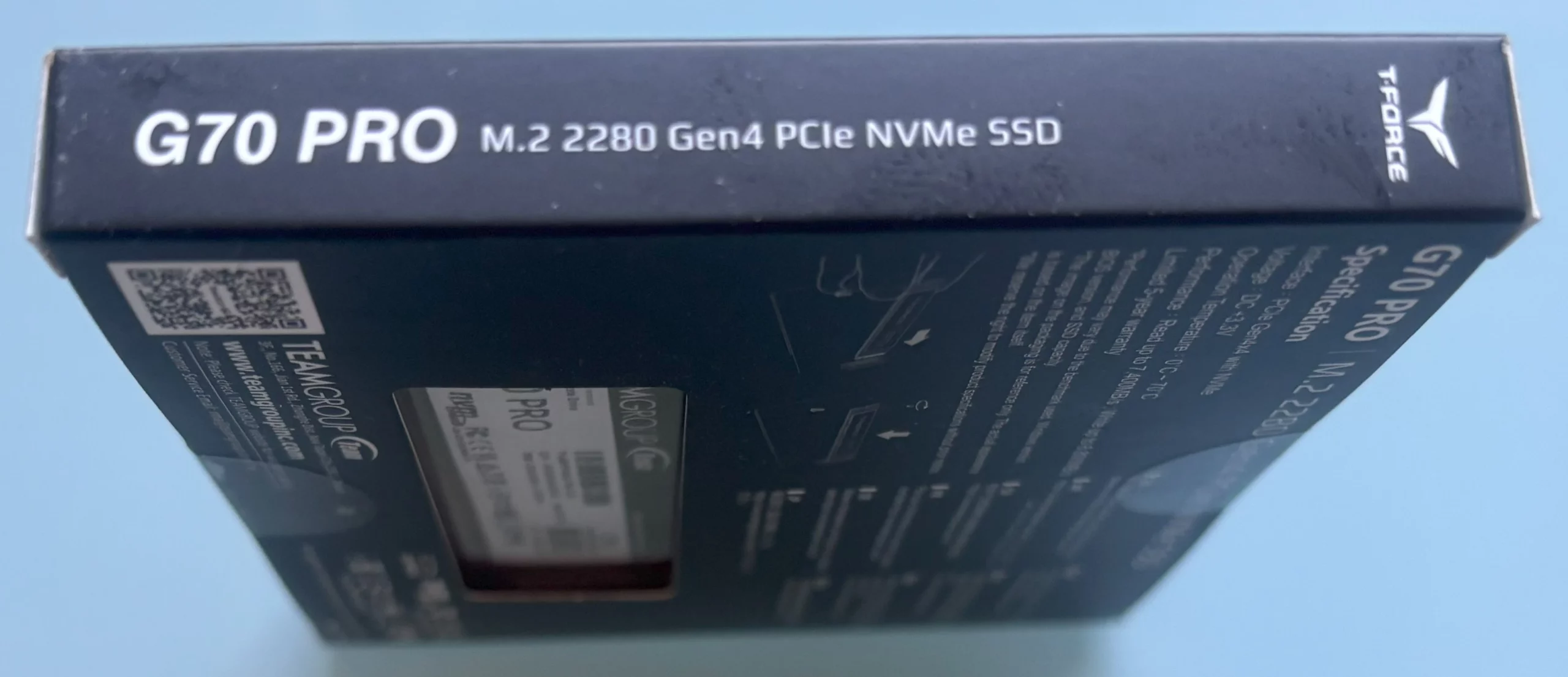 TEAMGROUP T-FORCE G70 PRO M.2 2280 PCIe Gen4x4 SSD 1TB embalaje