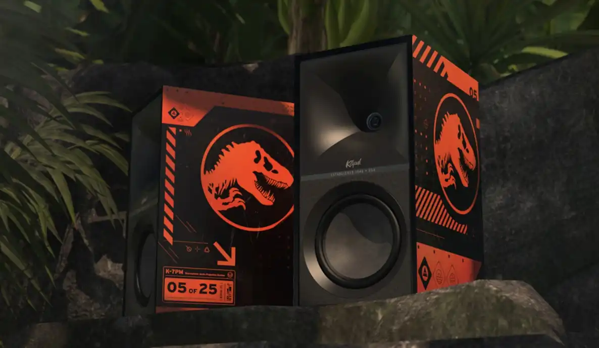 Altavoces Klipsch con sonido jurásico