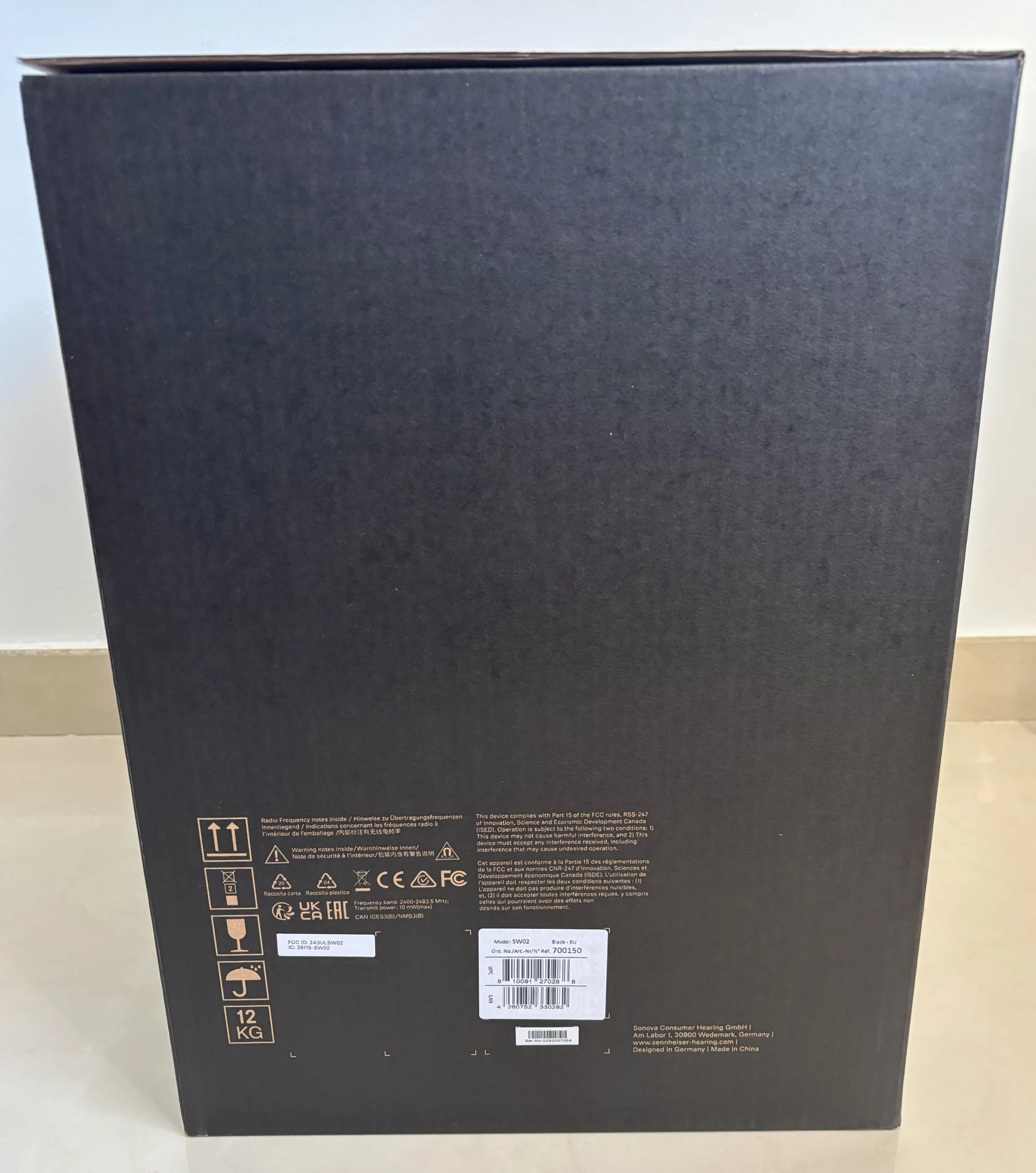 embalaje sennheiser ambeo sub