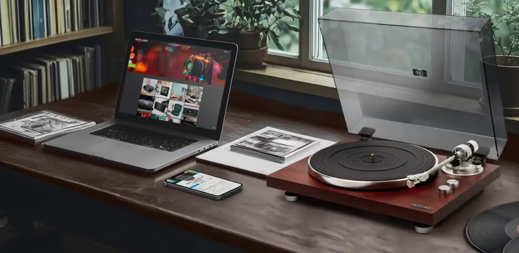 Muse Europe presenta MT-109WTO, un tocadiscos inalámbrico de madera