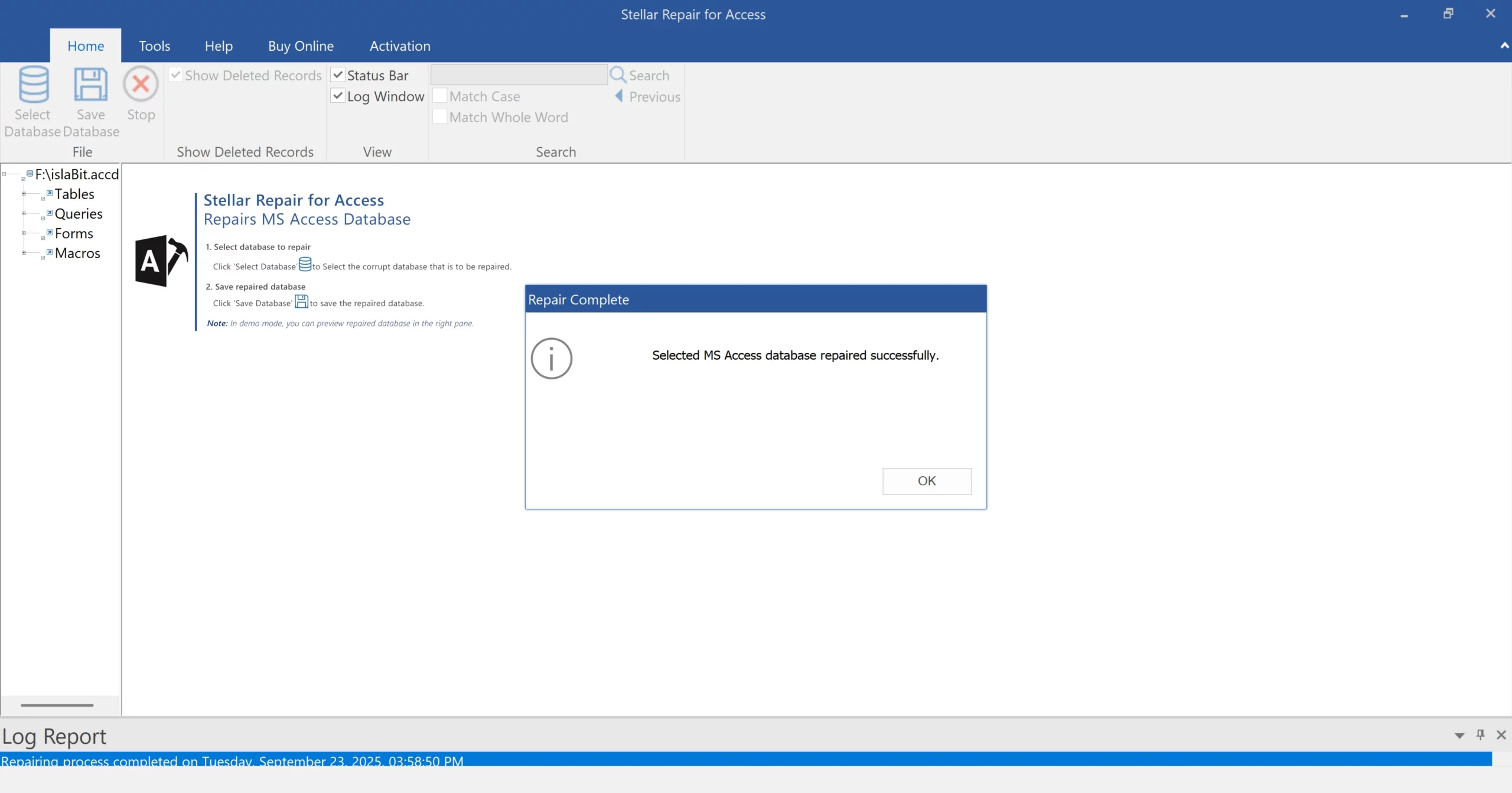recuperar base de datos Access