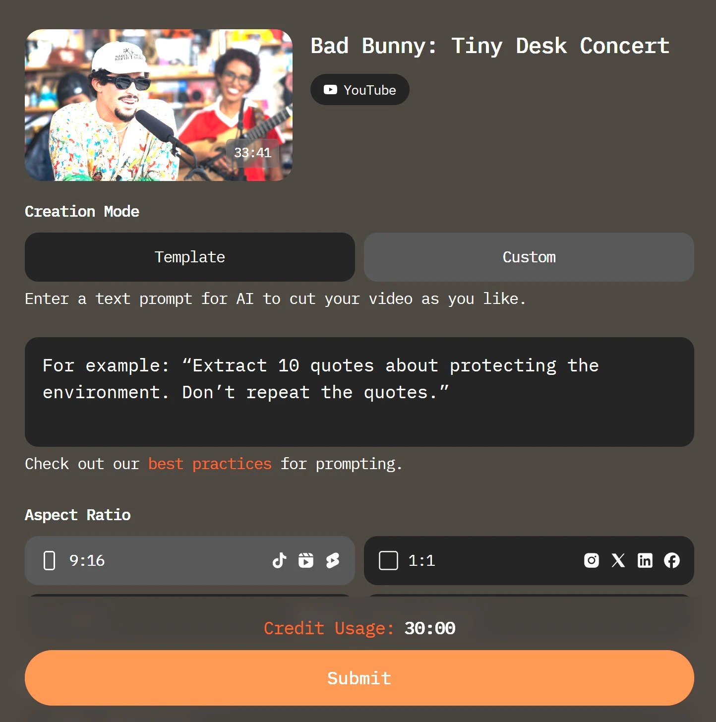 recortar vídeos largos