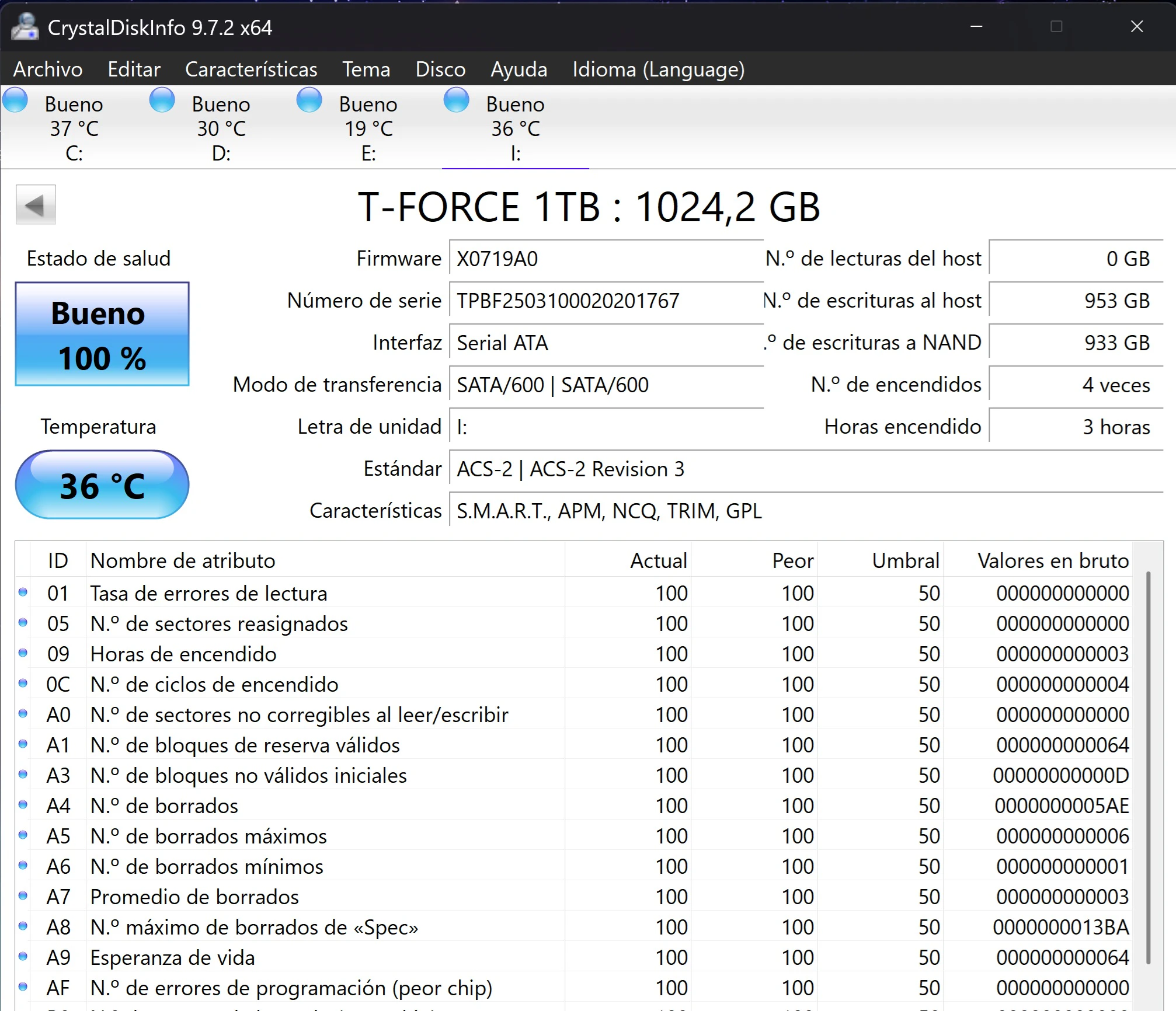 pruebas de rendimiento del SSD T-FORCE Vulcan Z de 1TB