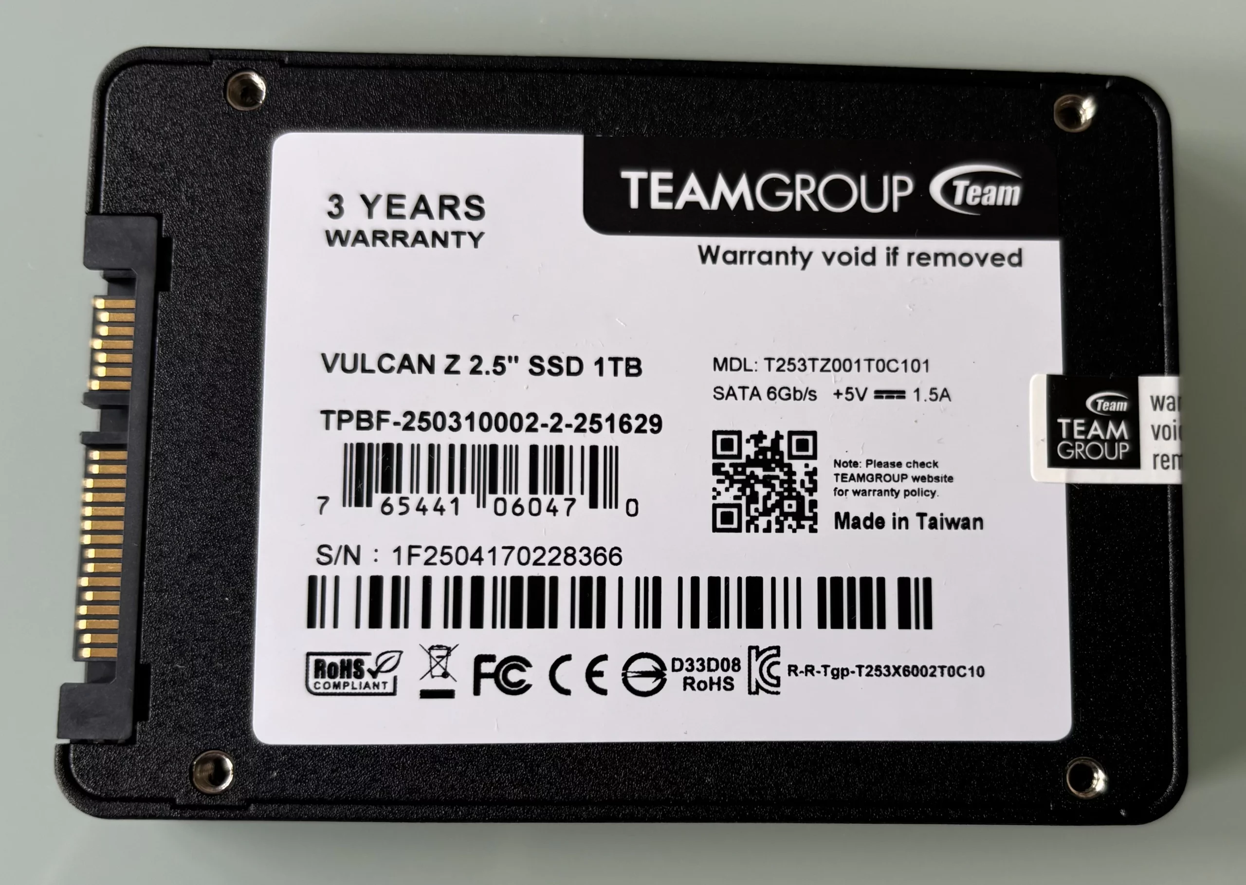 TEAMGROUP T-FORCE Vulcan Z de 1TB