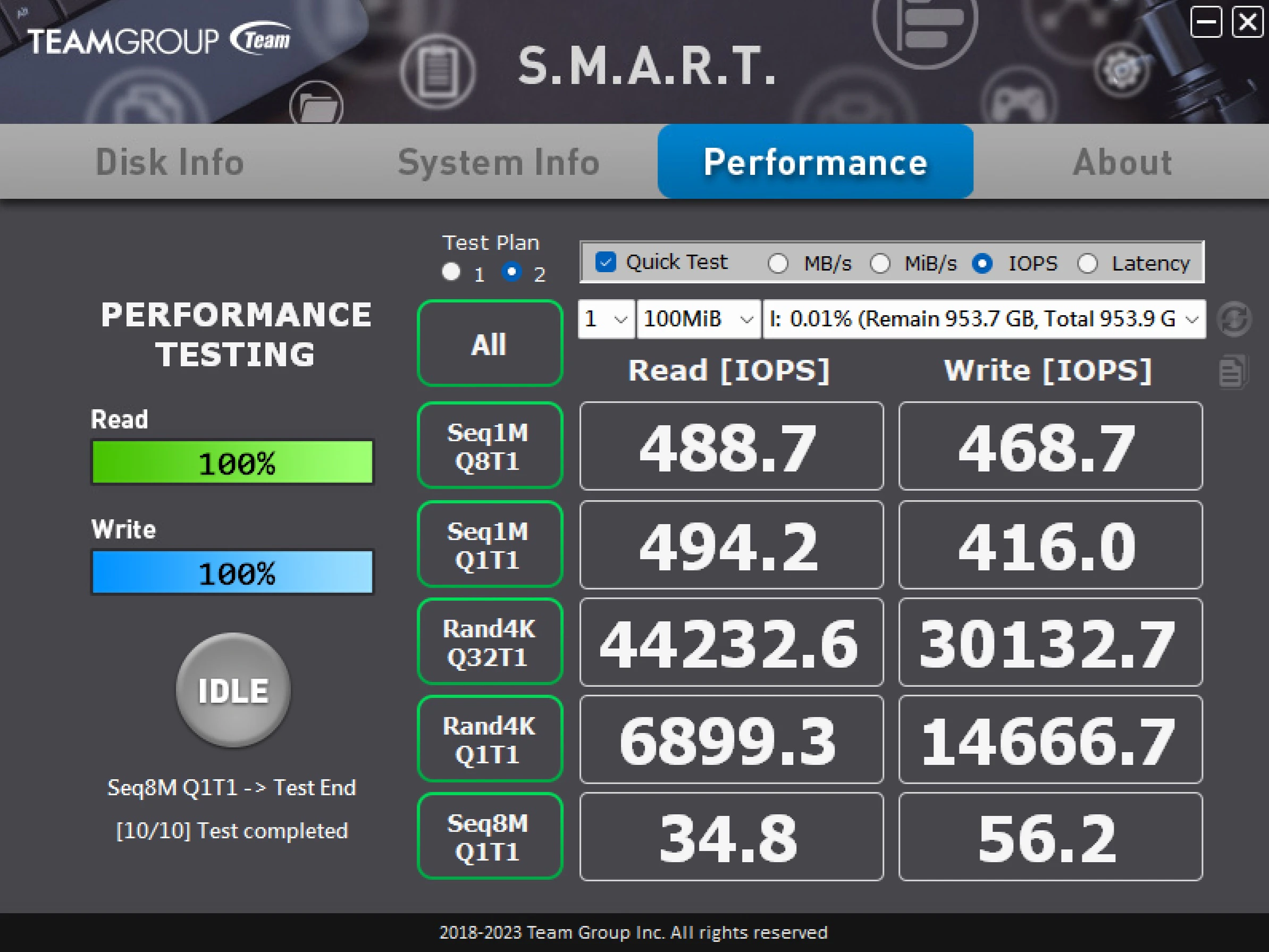 pruebas de rendimiento del SSD T-FORCE Vulcan Z de 1TB