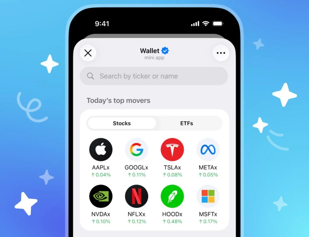 acciones tokenizadas wallet telegram