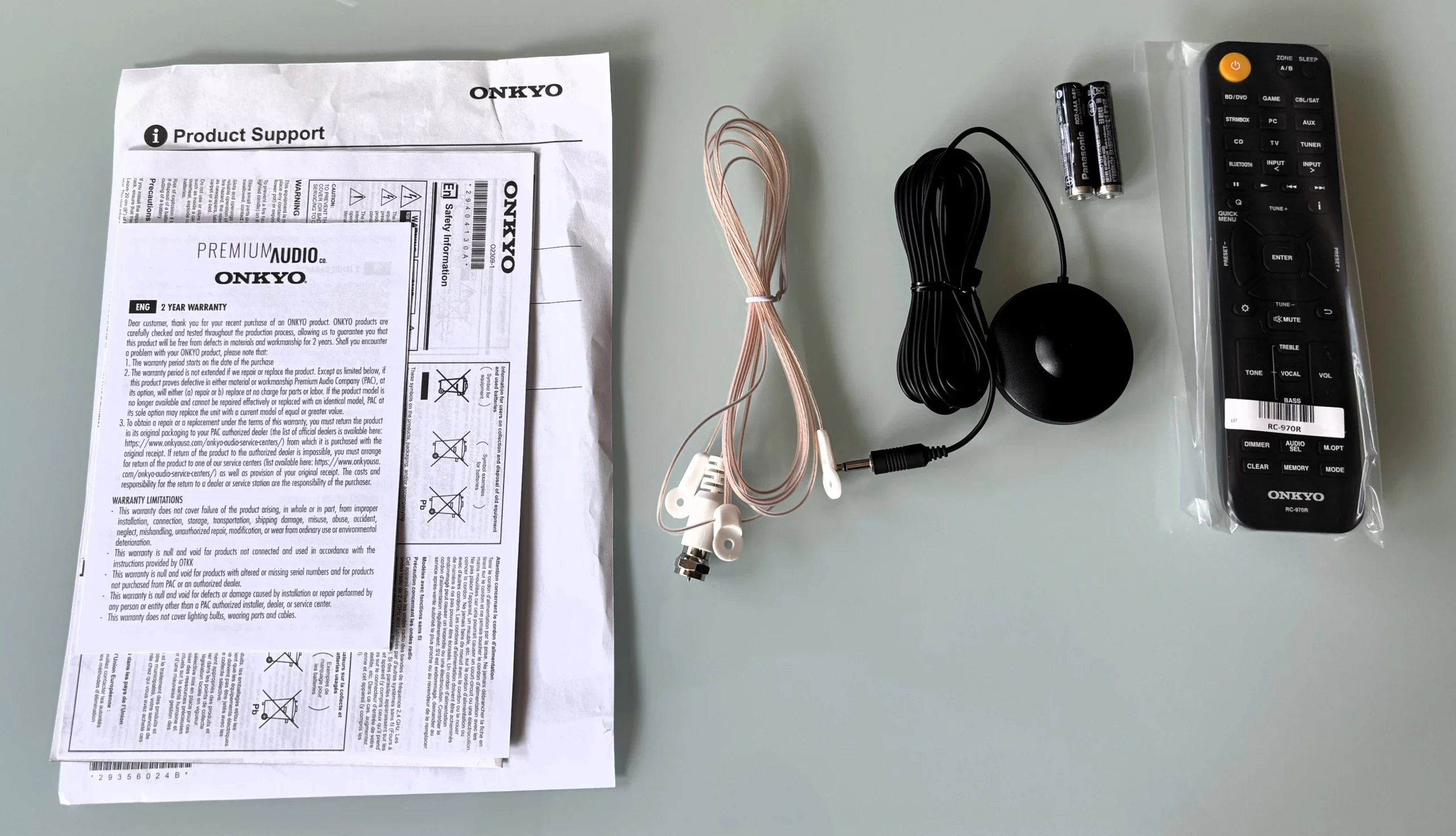 accesorios receptor av onkyo