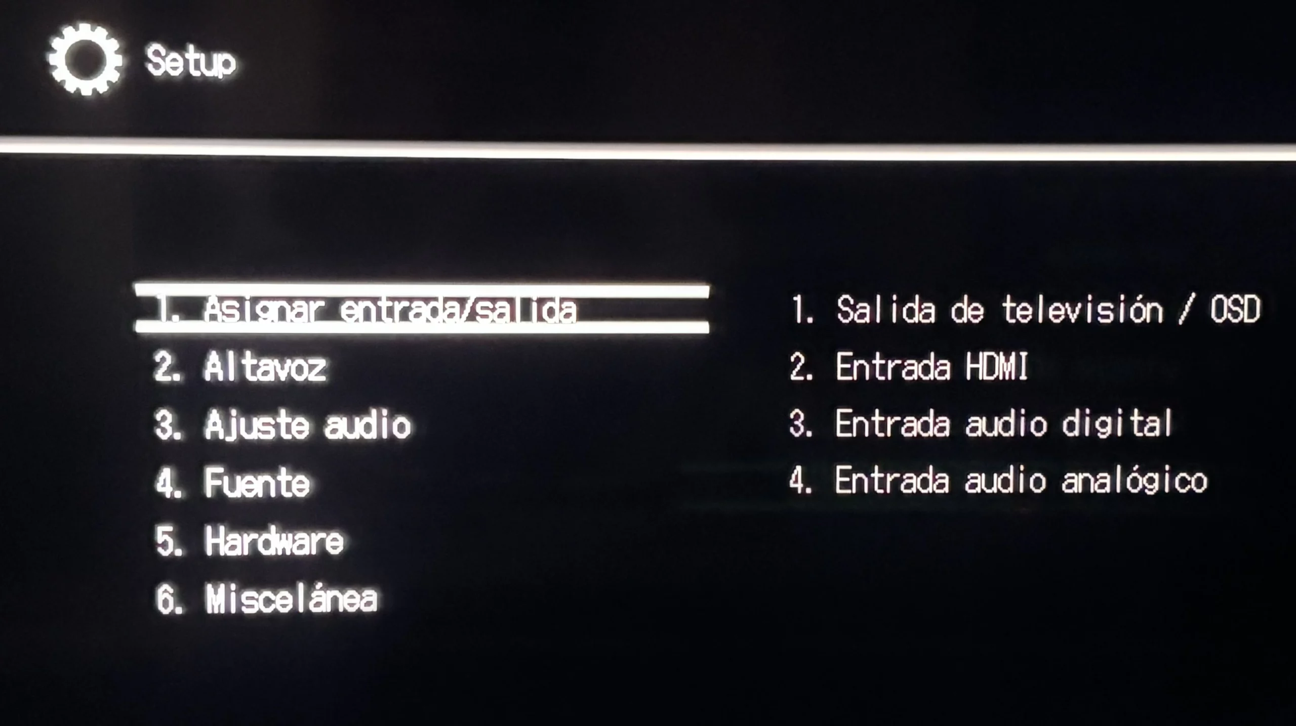 configuración receptor AV Onkyo