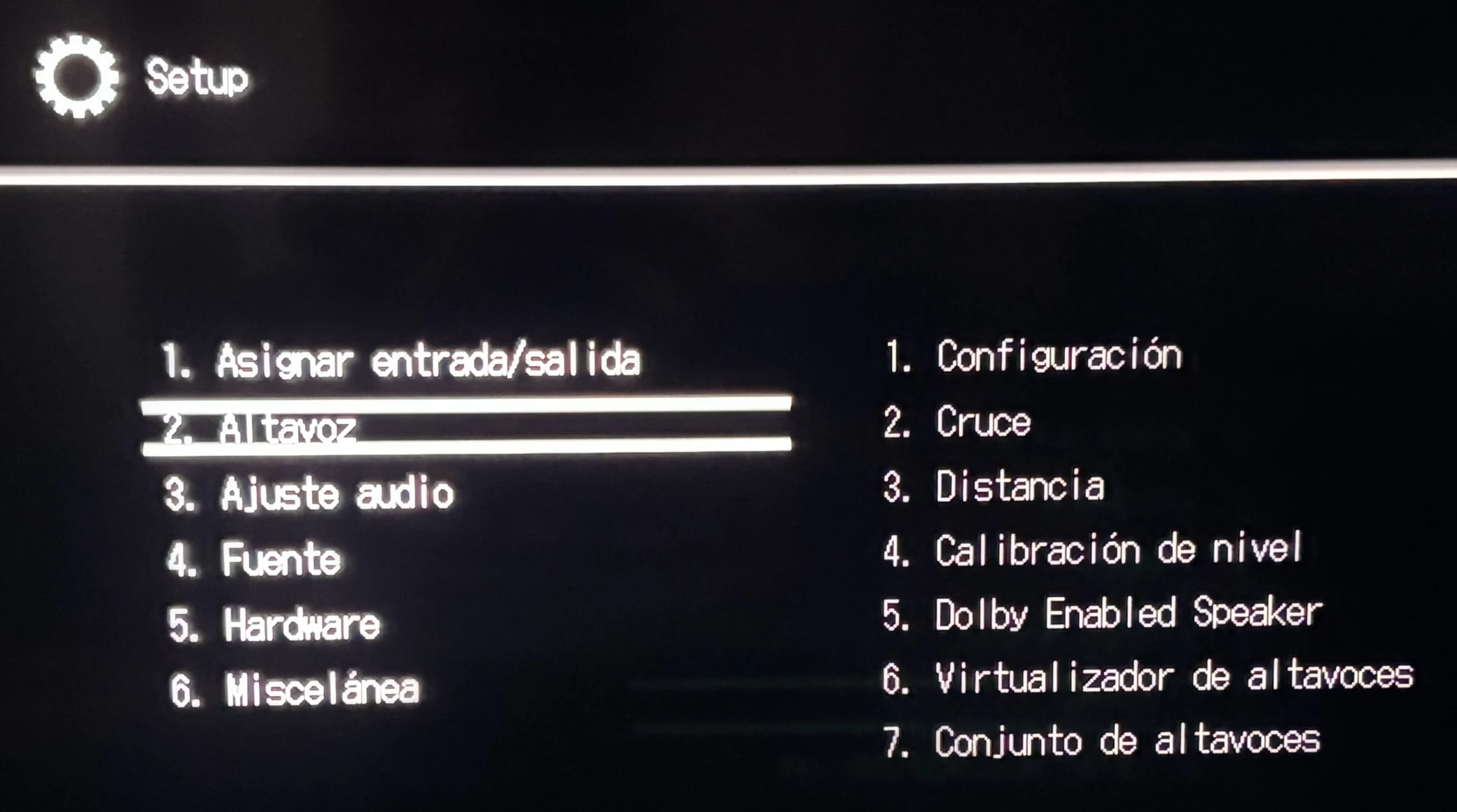 configuración receptor AV Onkyo