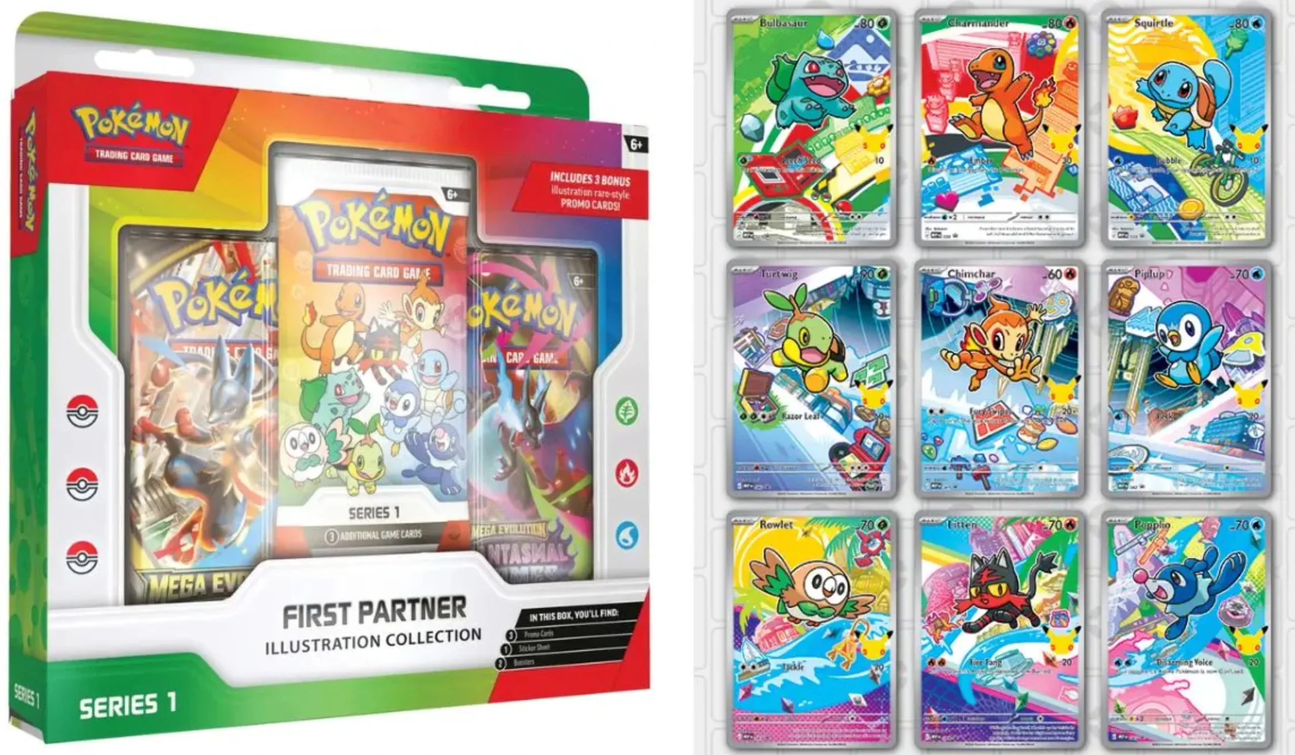 Serie 1 de la Colección de Ilustraciones de Primer Compañero cartas pokémon