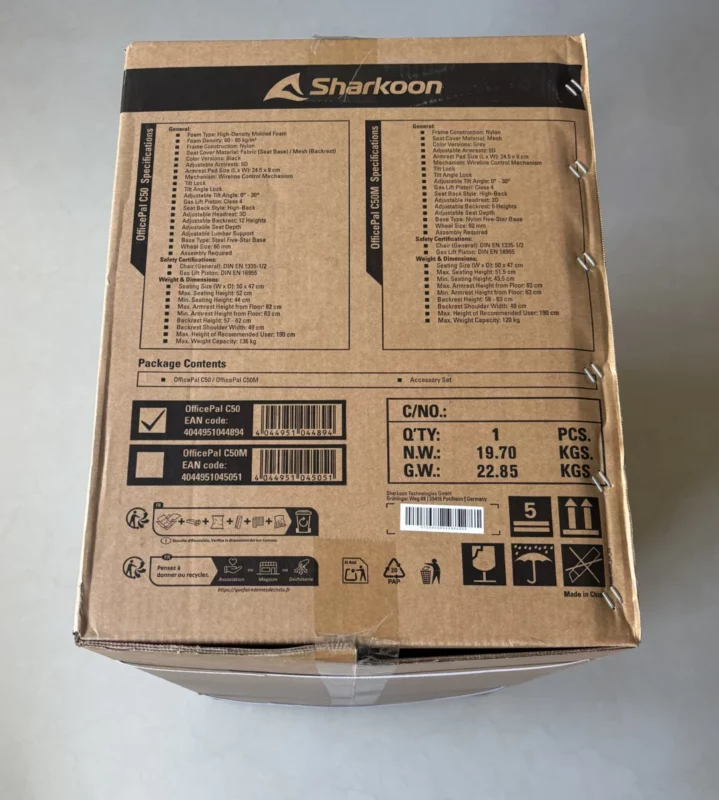 embalaje Sharkoon OfficePal C50