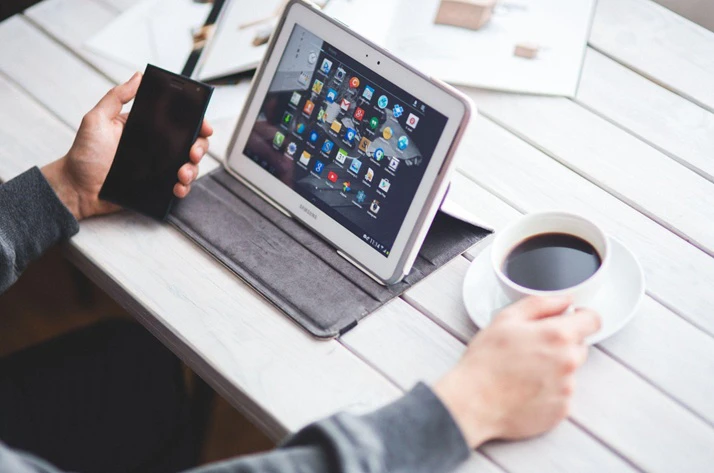 tablet usado como portátil